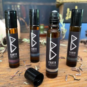 4 blends of 10ml Earth Mother organic essential oil roll-on perfume